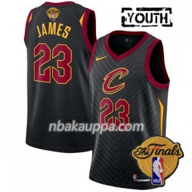 Cleveland Cavaliers LeBron James 23 2018 NBA Finals Patch Nike Musta Pelipaidat Swingman - Lasten